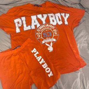Playboy T-shirt&Matching Shorts Set